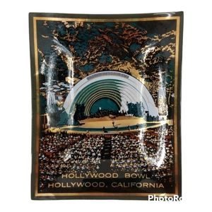 Hollywood Bowl California Glass Trinket Tray